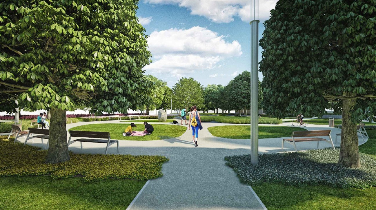 Tisza park belvárosi területének komplex rehabilitációja funkcióbővítéssel